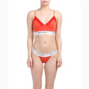 Wildfox soft cup longline bra and bikini brief set
